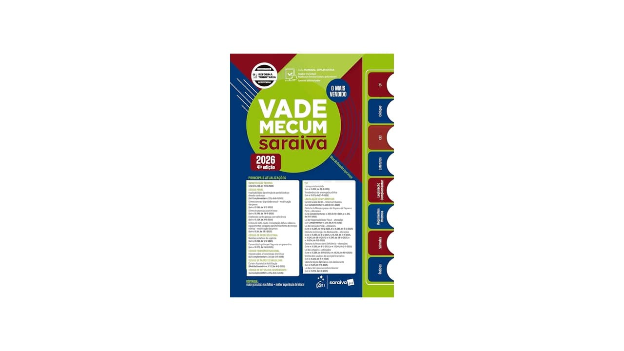 Melhor Vade Mecum 2026: Comparativo das 10 Edições Mais Atualizadas